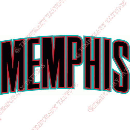 Memphis Grizzlies Customize Temporary Tattoos Stickers NO.1058